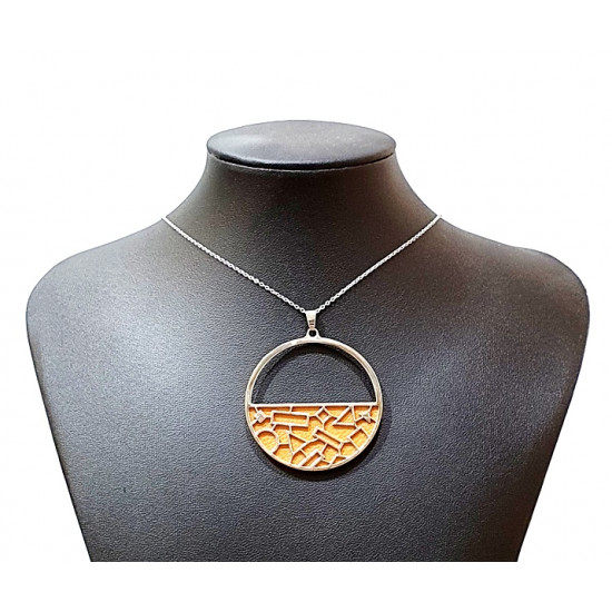 interchangeable necklace brown / blue