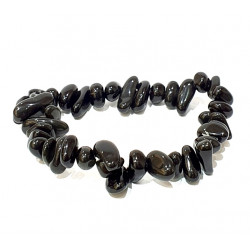 bracelet obsidienne oeil celeste chips