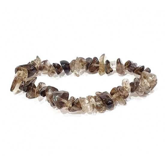 bracelet quartz fumé chips