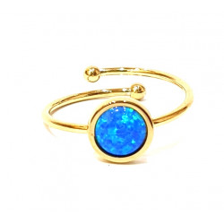 blue noble opal ring