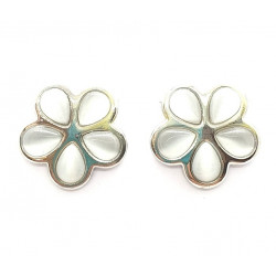 white cats eye clip-on earrings