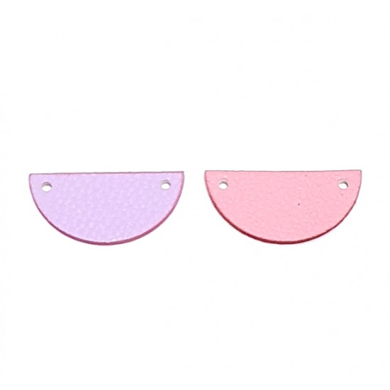 leather piece for earrings purple / pink