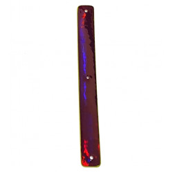 Leather strap 14 mm metallic pearl purple / yellow