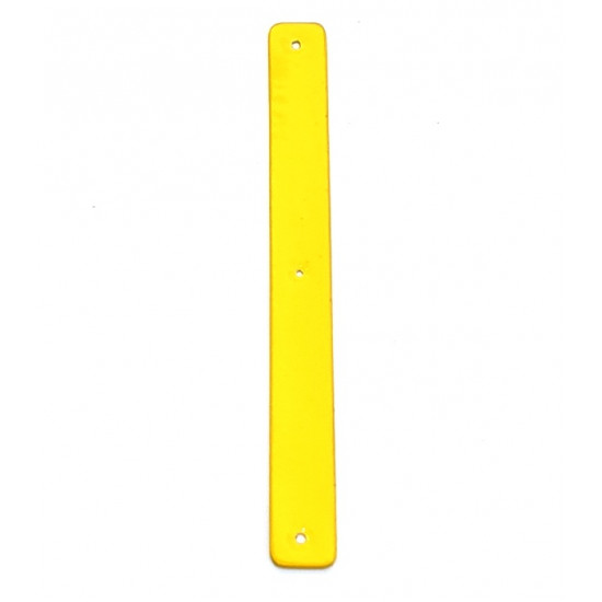 Leather strap 14 mm metallic pearl purple / yellow