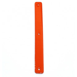 Leather strap 14 mm orange / metallic blue
