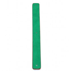 Leather strap 14 mm green / brown