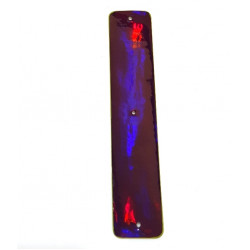 Leather strap 25 mm metallic pearl purple / yellow