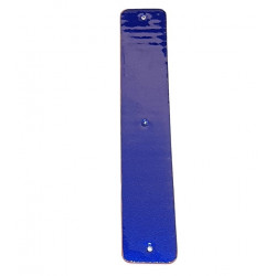 Leather strap 25 mm Metallic Blue / Orange