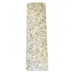 Leather Strap 40 mm Silver Glitter / White