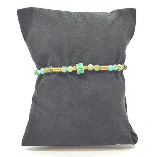 bracelet turquoise d'afrique inox
