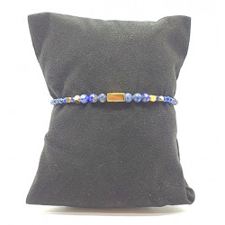 faceted lapis lazuli bracelet 4mm