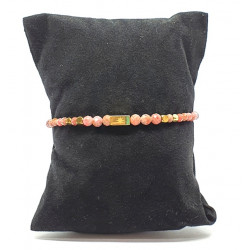 bracelet rhodonite inox