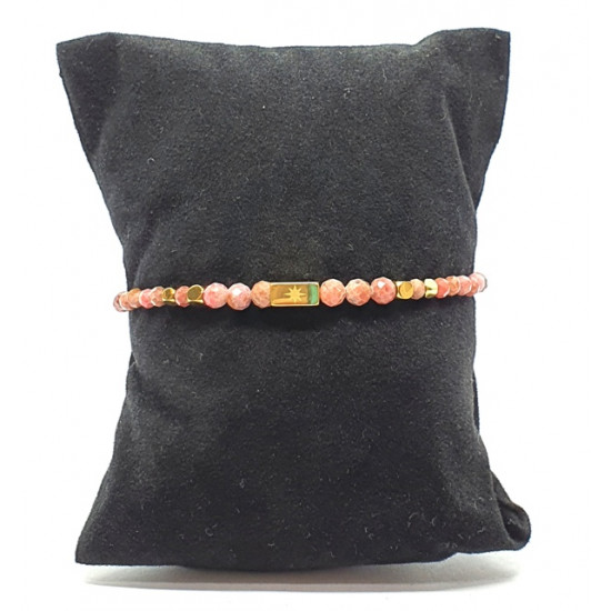 bracelet rhodonite inox