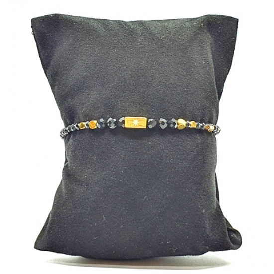 faceted onyx bracelet