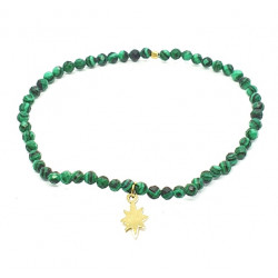 faceted malachite bracelet