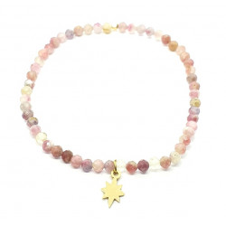 faceted lepidolite bracelet 4mm