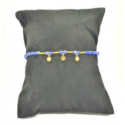faceted lapis lazuli bracelet 4mm