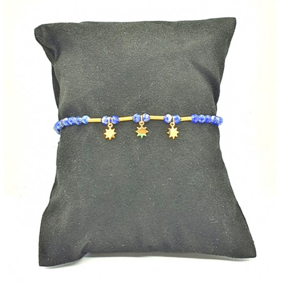 faceted lapis lazuli bracelet 4mm