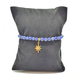 faceted lapis lazuli bracelet 6mm