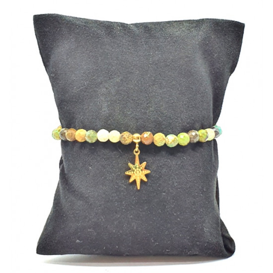 stainless steel african turquoise bracelet