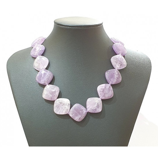 square amethyst necklace