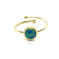 blue noble opal ring