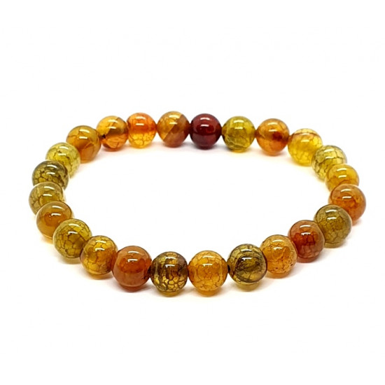 Snake Agate Bracelet 8mm 