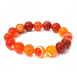 Orange Agate Bracelet 12mm
