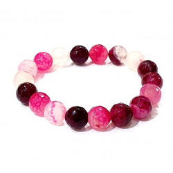 Pink Agate Bracelet 10mm faceted