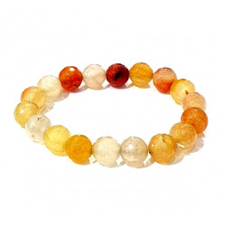 Orange Agate Bracelet 10mm faceted
