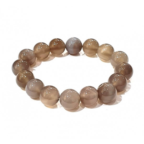 gray agate bracelet 12mm