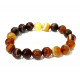 bracelet agate marron 10mm