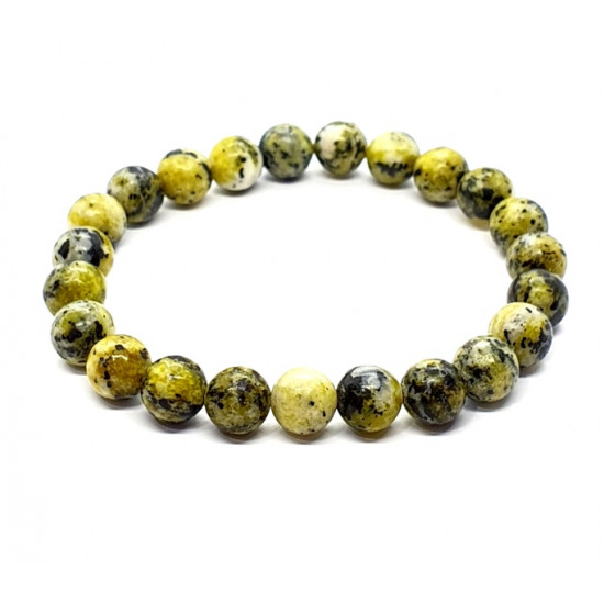 Bracelet serpentine citron 8mm 