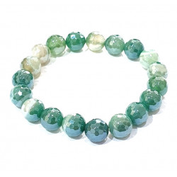 Green Agate Bracelet 10mm faceted