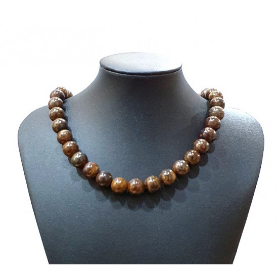bronzite necklace 12mm