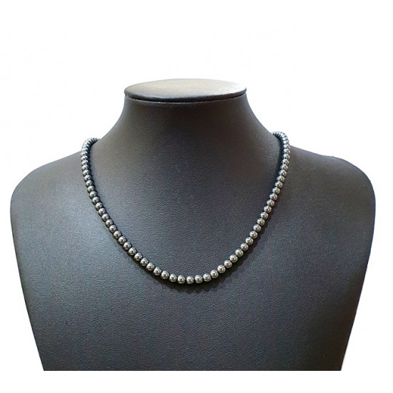 hematite necklace 4mm hematite necklace 4mm