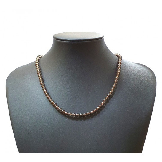 smoky quartz necklace 4mm