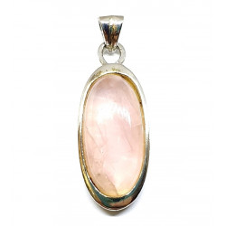 Sterling Silver Rose Quartz Pendant