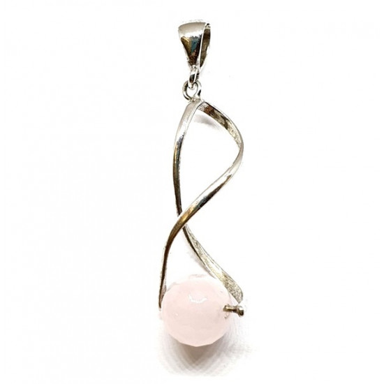 Sterling Silver Rose Quartz Pendant