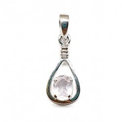 Sterling Silver Rose Quartz Pendant