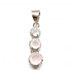 Sterling Silver Rose Quartz Pendant