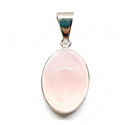 Sterling Silver Rose Quartz Pendant