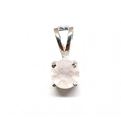 Sterling Silver Rose Quartz Pendant
