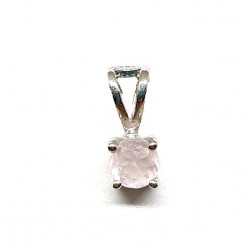 Sterling Silver Rose Quartz Pendant