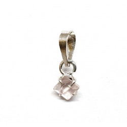 Sterling Silver Rose Quartz Pendant