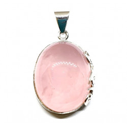 Sterling Silver Rose Quartz Pendant
