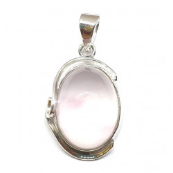Sterling Silver Rose Quartz Pendant