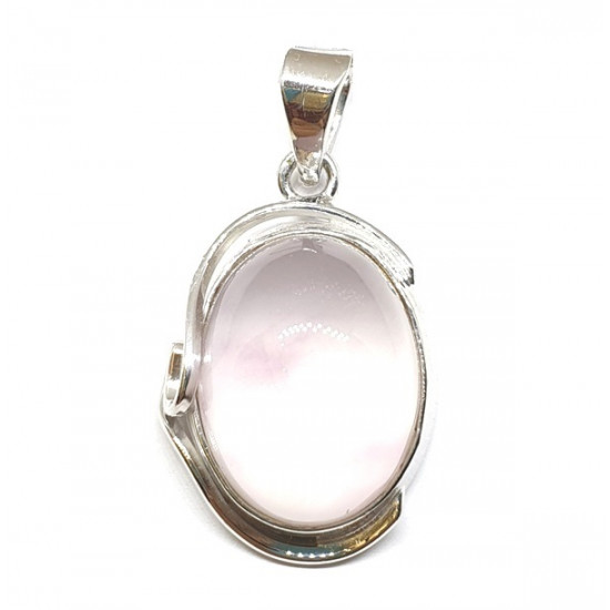 Sterling Silver Rose Quartz Pendant