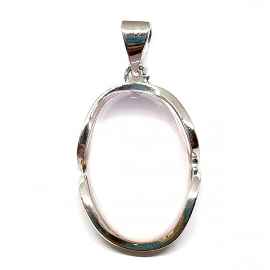 Sterling Silver Rose Quartz Pendant