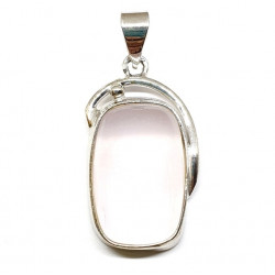 Sterling Silver Rose Quartz Pendant